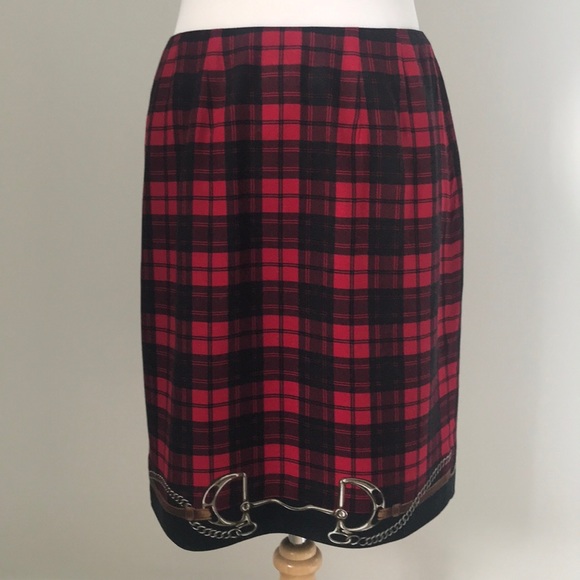 Talbot’s Ted Plaid Wrap Skirt Sz 4 - Picture 4 of 6
